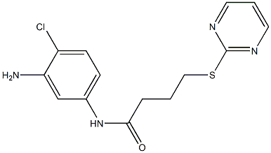 N-(3-amino-4-chlorophenyl)-4-(pyrimidin-2-ylsulfanyl)butanamide Struktur