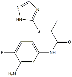 N-(3-amino-4-fluorophenyl)-2-(1H-1,2,4-triazol-5-ylsulfanyl)propanamide Struktur