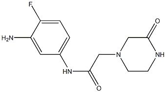 N-(3-amino-4-fluorophenyl)-2-(3-oxopiperazin-1-yl)acetamide Struktur