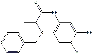 N-(3-amino-4-fluorophenyl)-2-(benzylsulfanyl)propanamide Struktur