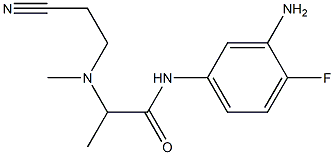 N-(3-amino-4-fluorophenyl)-2-[(2-cyanoethyl)(methyl)amino]propanamide Struktur