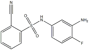 N-(3-amino-4-fluorophenyl)-2-cyanobenzene-1-sulfonamide Struktur