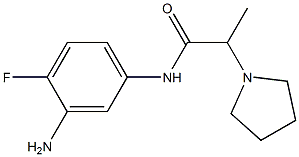 N-(3-amino-4-fluorophenyl)-2-pyrrolidin-1-ylpropanamide Struktur