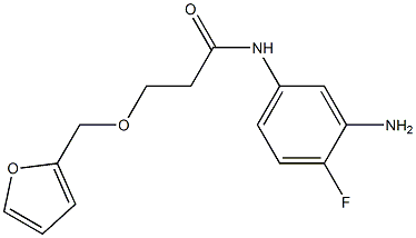 N-(3-amino-4-fluorophenyl)-3-(2-furylmethoxy)propanamide Struktur