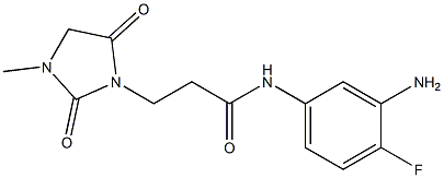 N-(3-amino-4-fluorophenyl)-3-(3-methyl-2,5-dioxoimidazolidin-1-yl)propanamide Struktur