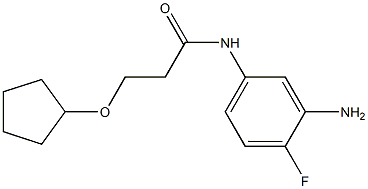 N-(3-amino-4-fluorophenyl)-3-(cyclopentyloxy)propanamide Struktur