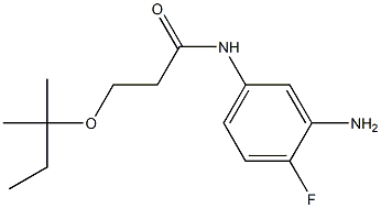 N-(3-amino-4-fluorophenyl)-3-[(2-methylbutan-2-yl)oxy]propanamide Struktur