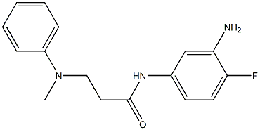 N-(3-amino-4-fluorophenyl)-3-[methyl(phenyl)amino]propanamide Struktur