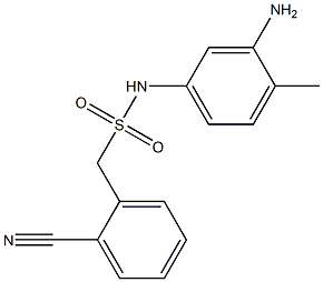 N-(3-amino-4-methylphenyl)-1-(2-cyanophenyl)methanesulfonamide Struktur