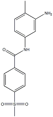 N-(3-amino-4-methylphenyl)-4-methanesulfonylbenzamide Struktur