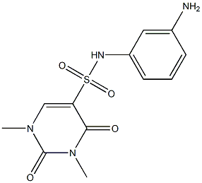 N-(3-aminophenyl)-1,3-dimethyl-2,4-dioxo-1,2,3,4-tetrahydropyrimidine-5-sulfonamide Struktur