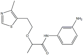 N-(3-aminophenyl)-2-[2-(4-methyl-1,3-thiazol-5-yl)ethoxy]propanamide Struktur