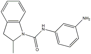 N-(3-aminophenyl)-2-methyl-2,3-dihydro-1H-indole-1-carboxamide Struktur