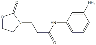 N-(3-aminophenyl)-3-(2-oxo-1,3-oxazolidin-3-yl)propanamide Struktur