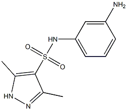 N-(3-aminophenyl)-3,5-dimethyl-1H-pyrazole-4-sulfonamide Struktur