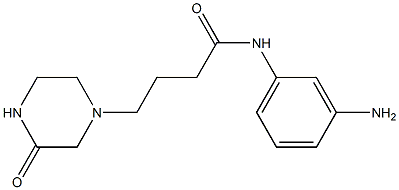 N-(3-aminophenyl)-4-(3-oxopiperazin-1-yl)butanamide Struktur