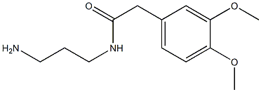 N-(3-aminopropyl)-2-(3,4-dimethoxyphenyl)acetamide Struktur