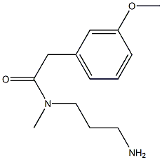 N-(3-aminopropyl)-2-(3-methoxyphenyl)-N-methylacetamide Struktur