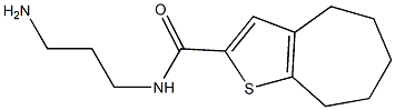 N-(3-aminopropyl)-4H,5H,6H,7H,8H-cyclohepta[b]thiophene-2-carboxamide Struktur