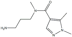 N-(3-aminopropyl)-N,1,5-trimethyl-1H-pyrazole-4-carboxamide Struktur