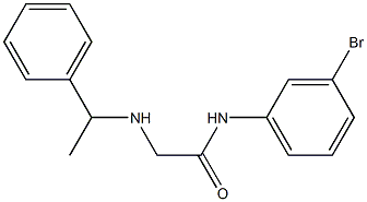 N-(3-bromophenyl)-2-[(1-phenylethyl)amino]acetamide Struktur