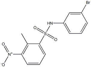 N-(3-bromophenyl)-2-methyl-3-nitrobenzene-1-sulfonamide Struktur