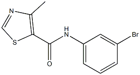 N-(3-bromophenyl)-4-methyl-1,3-thiazole-5-carboxamide Struktur