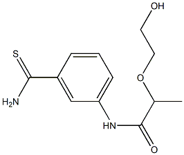 N-(3-carbamothioylphenyl)-2-(2-hydroxyethoxy)propanamide Struktur