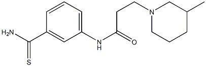 N-(3-carbamothioylphenyl)-3-(3-methylpiperidin-1-yl)propanamide Struktur