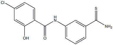 N-(3-carbamothioylphenyl)-4-chloro-2-hydroxybenzamide Struktur