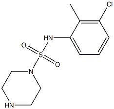 N-(3-chloro-2-methylphenyl)piperazine-1-sulfonamide Struktur