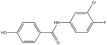 N-(3-chloro-4-fluorophenyl)-4-hydroxybenzamide Struktur