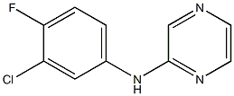 N-(3-chloro-4-fluorophenyl)pyrazin-2-amine Struktur