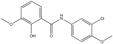 N-(3-chloro-4-methoxyphenyl)-2-hydroxy-3-methoxybenzamide Struktur