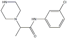 N-(3-chlorophenyl)-2-(piperazin-1-yl)propanamide Struktur