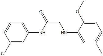 N-(3-chlorophenyl)-2-[(2-methoxy-5-methylphenyl)amino]acetamide Struktur