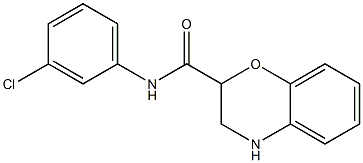 N-(3-chlorophenyl)-3,4-dihydro-2H-1,4-benzoxazine-2-carboxamide Struktur