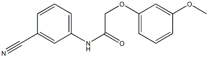 N-(3-cyanophenyl)-2-(3-methoxyphenoxy)acetamide Struktur