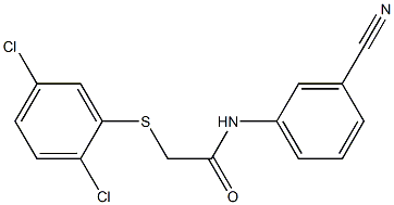 N-(3-cyanophenyl)-2-[(2,5-dichlorophenyl)sulfanyl]acetamide Struktur