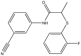 N-(3-cyanophenyl)-2-[(2-fluorophenyl)sulfanyl]propanamide Struktur