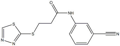 N-(3-cyanophenyl)-3-(1,3,4-thiadiazol-2-ylsulfanyl)propanamide Struktur