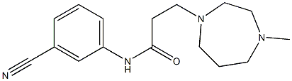 N-(3-cyanophenyl)-3-(4-methyl-1,4-diazepan-1-yl)propanamide Struktur