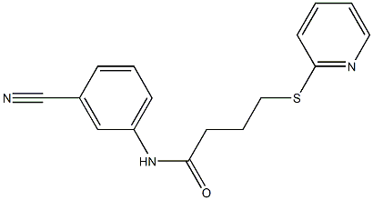 N-(3-cyanophenyl)-4-(pyridin-2-ylsulfanyl)butanamide Struktur