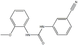 N-(3-cyanophenyl)-N'-(2-methoxyphenyl)urea Struktur