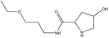 N-(3-ethoxypropyl)-4-hydroxypyrrolidine-2-carboxamide Struktur