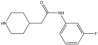 N-(3-fluorophenyl)-2-piperidin-4-ylacetamide Struktur