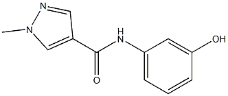 N-(3-hydroxyphenyl)-1-methyl-1H-pyrazole-4-carboxamide Struktur