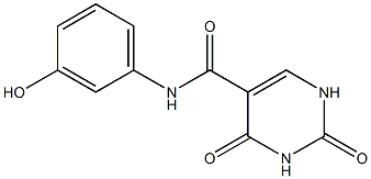 N-(3-hydroxyphenyl)-2,4-dioxo-1,2,3,4-tetrahydropyrimidine-5-carboxamide Struktur