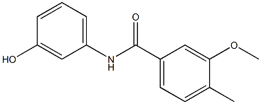 N-(3-hydroxyphenyl)-3-methoxy-4-methylbenzamide Struktur