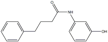 N-(3-hydroxyphenyl)-4-phenylbutanamide Struktur